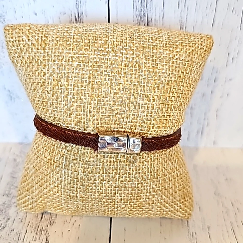 HAND MADE COWHIDE LEATHER DOG BRACELET